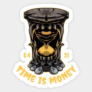 Hourglass ( Tiime Is Money) Sticker